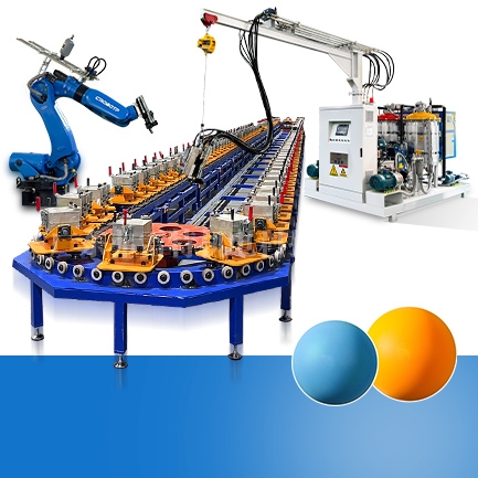 pu球全套聚氨酯环形生产线